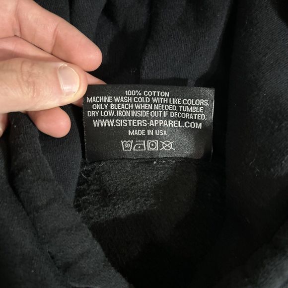 James Charles Sisters Repeating Black Hoodie Size Small SISTERS  Sweater Unisex - Picture 3 of 6